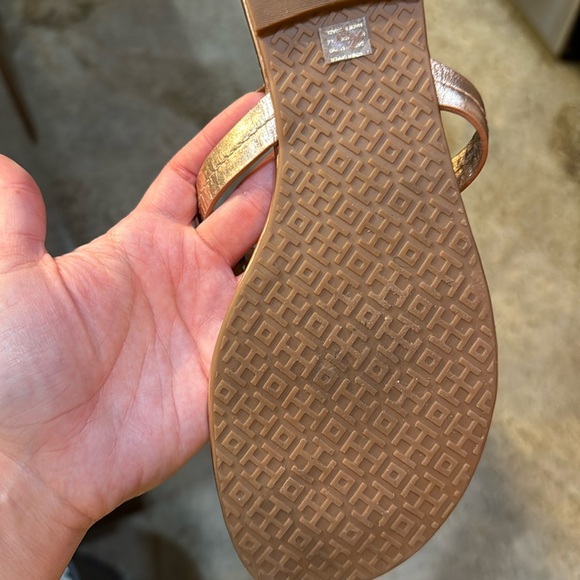 Tory Burch Rose Gold Metallic Miller Sandals - Picture 6 of 9